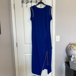 Stunning electric blue floor length dress